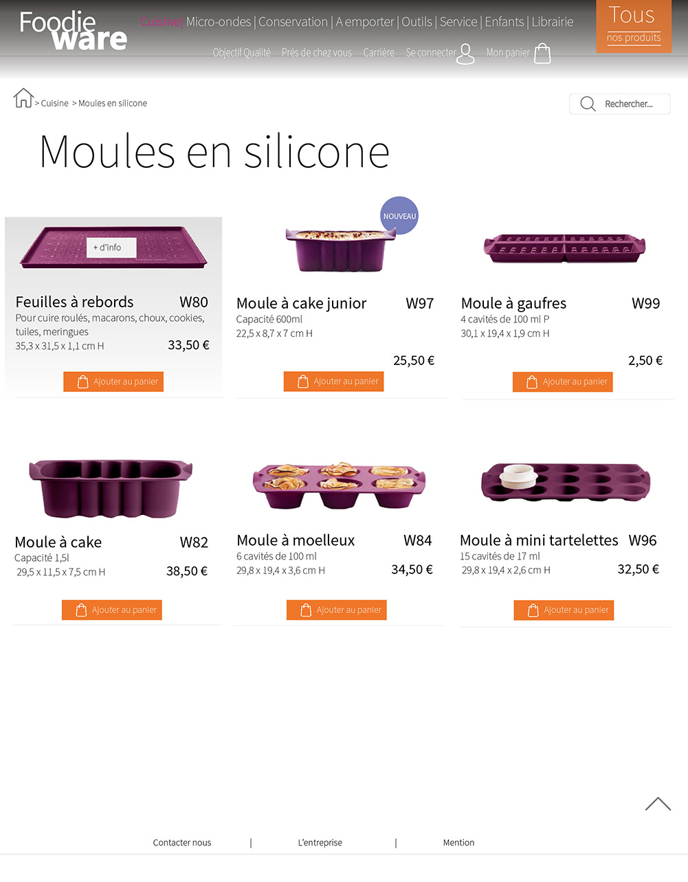 Page type sous rubrique