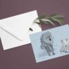 carte postale renards polaires